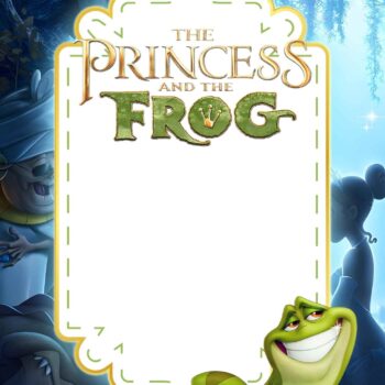 FREE The Princess And The Frog Birthday Invitation Templates - FRIDF