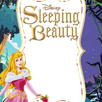 Download FREE Sleeping Beauty Birthday Invitation Templates - FRIDF