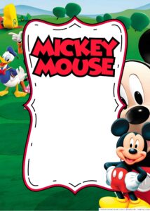 FREE Mickey Mouse Birthday Invitation Templates - FRIDF