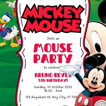 FREE Mickey Mouse Birthday Invitation Templates - FRIDF