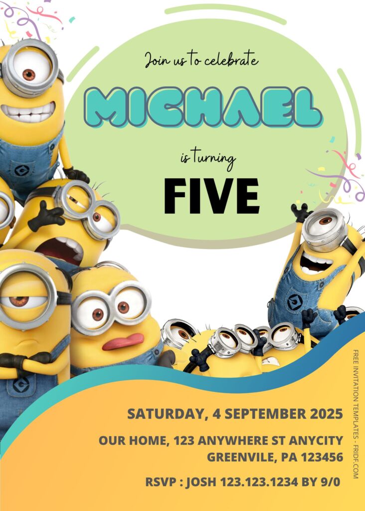 FREE Minions Fiesta Birthday Invitation Templates - FRIDF - Download ...