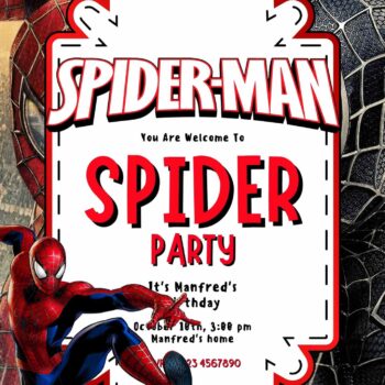 FREE Spider-Man Birthday Invitation Templates