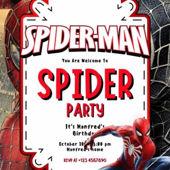 FREE Spider-Man Birthday Invitation Templates