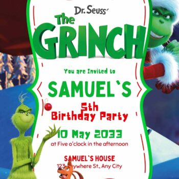 Free The Grinch Birthday Invitation Templates - Fridf - Download Free 