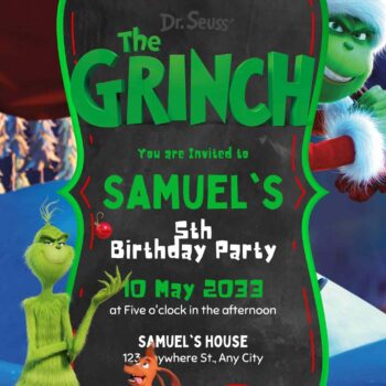 FREE The Grinch Birthday Invitation Templates - FRIDF