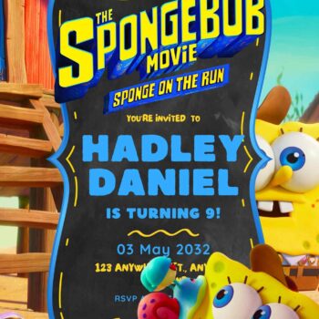 FREE The SpongeBob Movie Birthday Invitation Templates - FRIDF