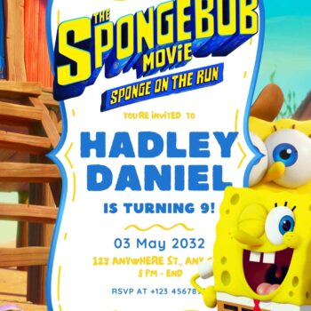 FREE The SpongeBob Movie Birthday Invitation Templates - FRIDF