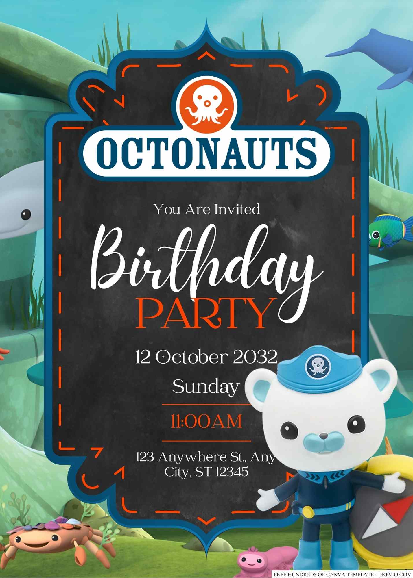 Download FREE Octonauts Birthday Invitation Templates - FRIDF