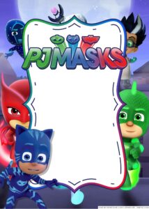 FREE PJ Masks Birthday Invitation Templates - FRIDF