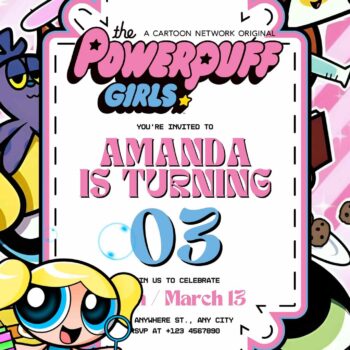 FREE Powerpuff Girls Birthday Invitation Templates - FRIDF - Download ...