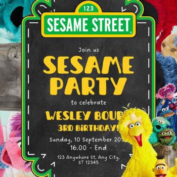 FREE Sesame Street Birthday Invitation Templates - FRIDF - Download ...