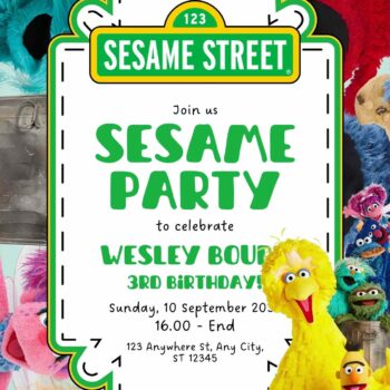 FREE Sesame Street Birthday Invitation Templates - FRIDF - Download ...