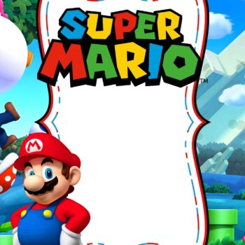 FREE Super Mario Bros Birthday Invitation Templates - FRIDF - Download ...