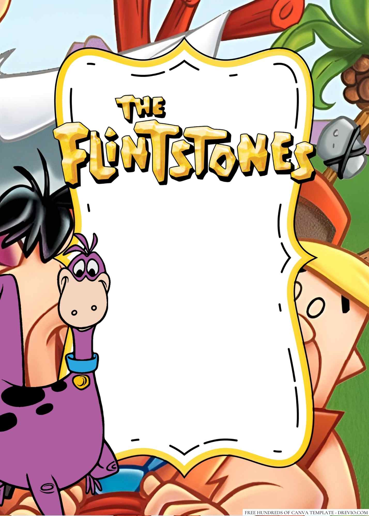 FREE The Flintstones Birthday Invitation Templates - FRIDF - Download ...
