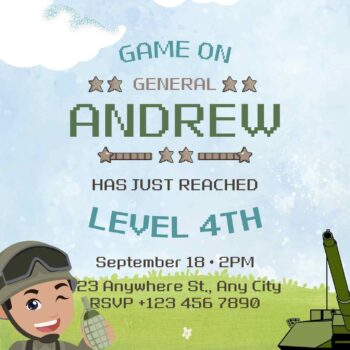 Army Birthday Invitation Templates - FRIDF