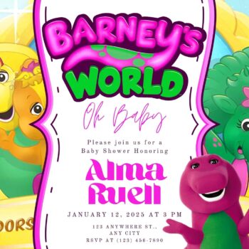 Barney and Friends Baby Shower Invitation Templates - FRIDF - Download ...