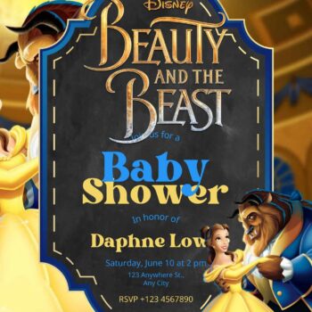 Beauty and the Beast Baby Shower Invitation Templates - FRIDF ...