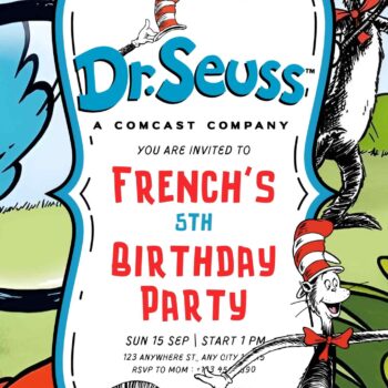 Dr. Seuss Spectacle Birthday Invitation Templates - FRIDF - Download ...