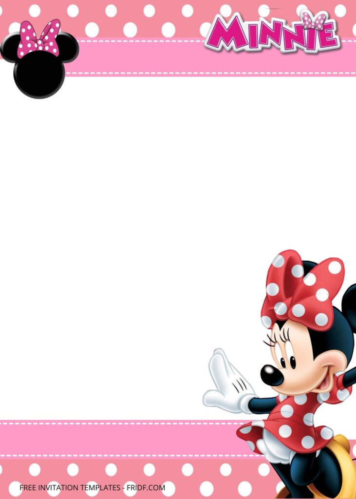 FREE Minnie Mouse Birthday Invitation Templates - FRIDF - Download Free ...