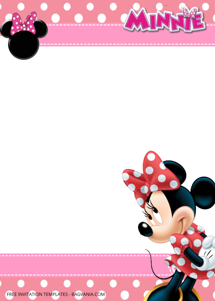 FREE Minnie Mouse Birthday Invitation Templates - FRIDF - Download Free ...