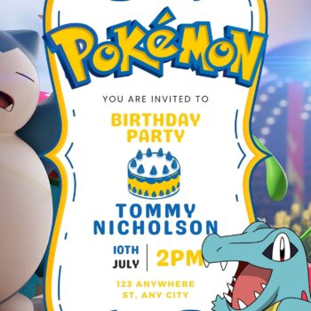 Pokémon Party Birthday Invitation Templates - FRIDF