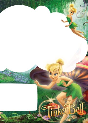 FREE Tinkerbell Fairy Garden Birthday Invitation Templates - FRIDF