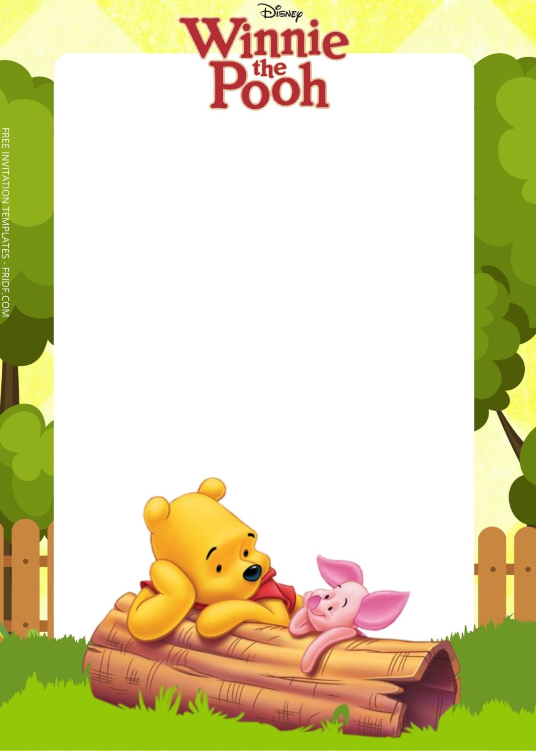 FREE Winnie The Pooh Birthday Invitation Templates - FRIDF