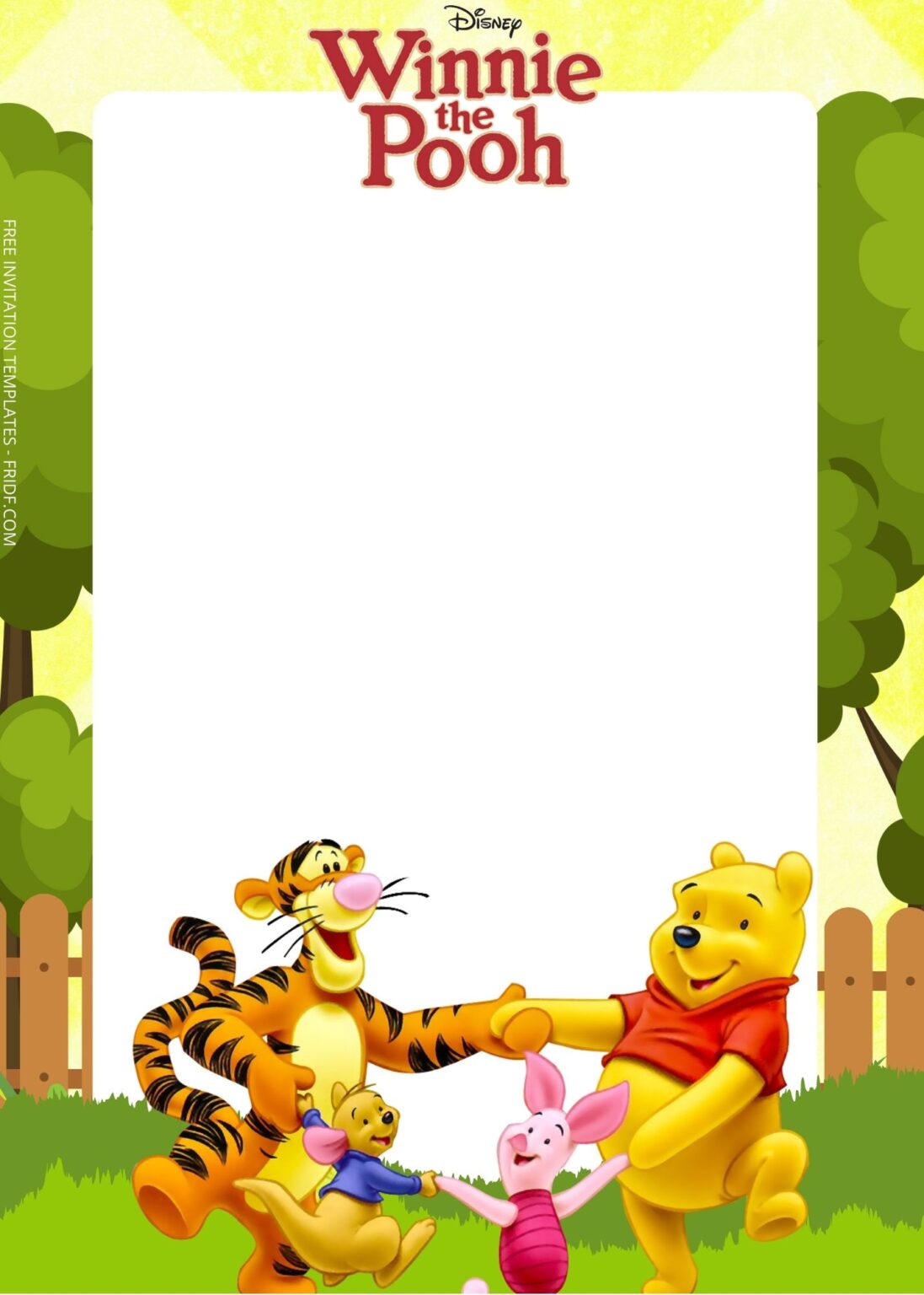 FREE Winnie The Pooh Birthday Invitation Templates - FRIDF - Download ...