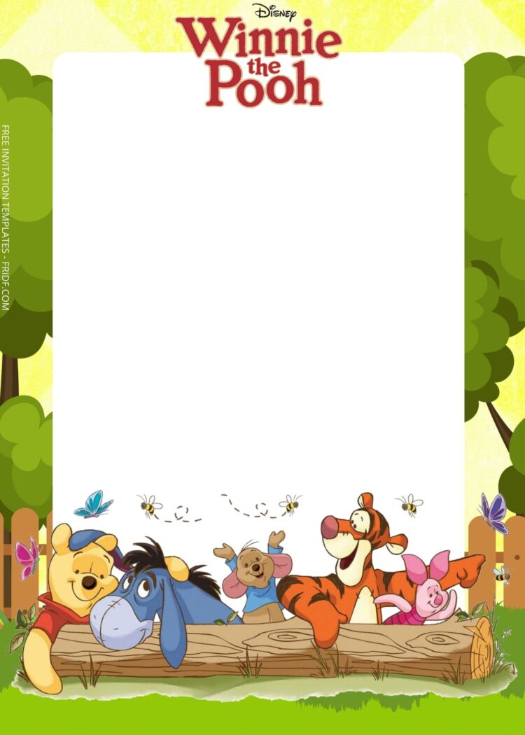 FREE Winnie The Pooh Birthday Invitation Templates - FRIDF