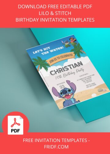 Free Editable PDF - Lilo & Stitch Birthday Invitation Templates - FRIDF