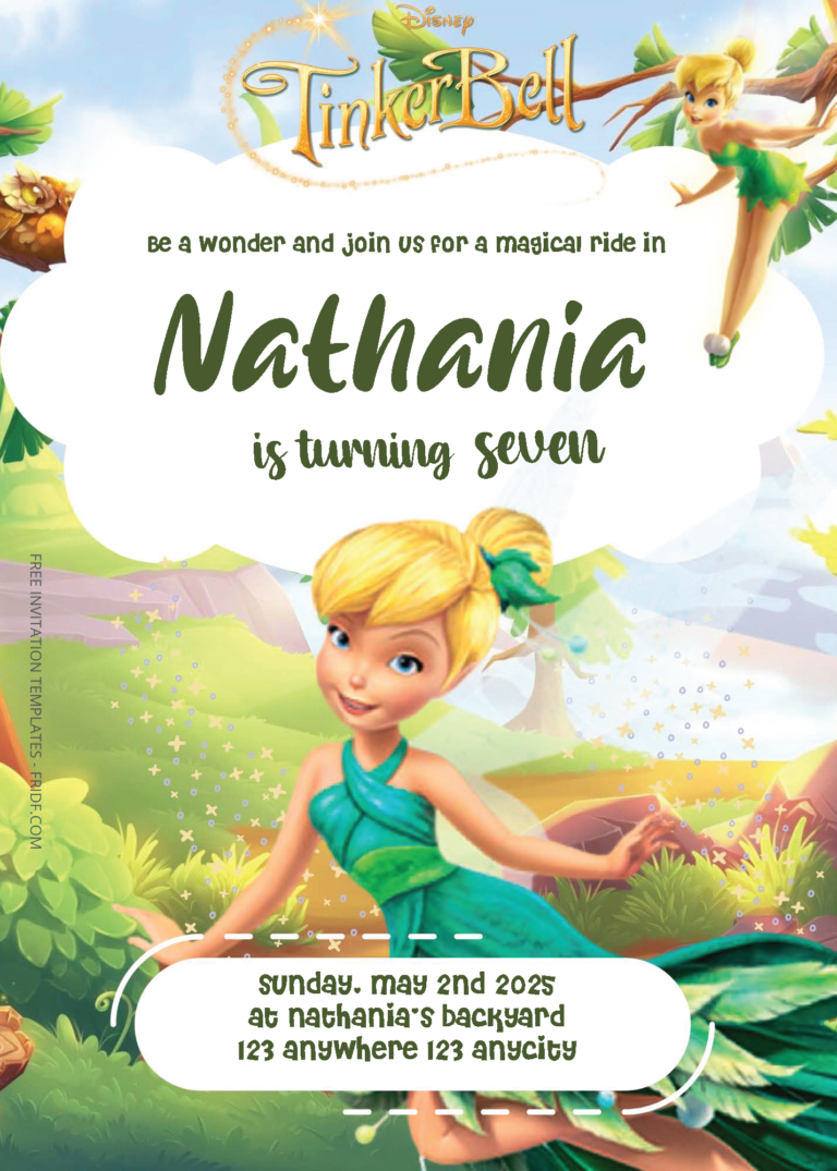 Free Editable Pdf Tinkerbell Birthday Invitation Templates