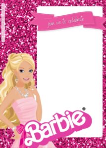 FREE Barbie Pinkie Party Birthday Invitation Templates FOur
