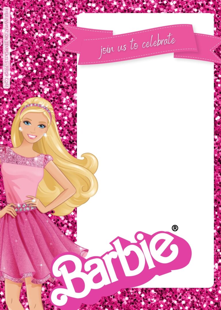 FREE Barbie Pinkie Party Birthday Invitation Templates - FRIDF