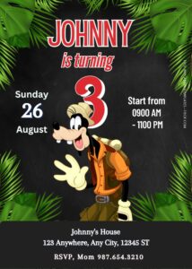 FREE Disney Safari Birthday Invitation Templates Seven