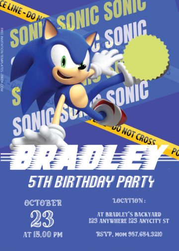 Free Editable PDF - Sonic Birthday Invitation Templates - FRIDF ...