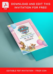 (Free Editable PDF) Puppy Power PAW Patrol Birthday Invitation Templates with editable text