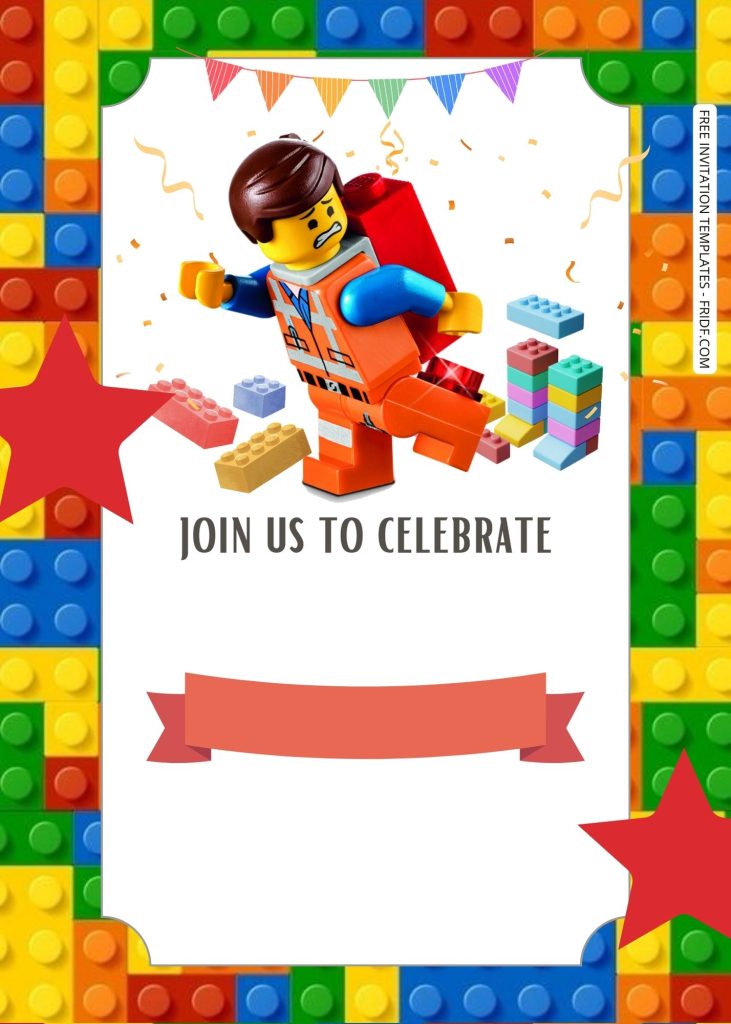 FREE Build Lego Birthday Invitation Templates - FRIDF