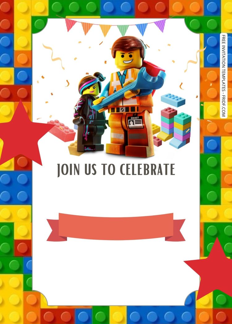 FREE Build Lego Birthday Invitation Templates - FRIDF