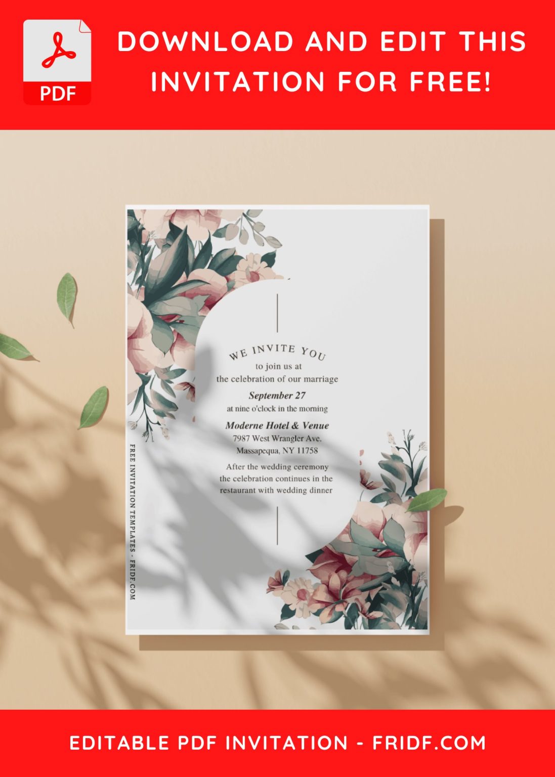 Download (Free Editable PDF) Whimsical Floral And Greenery Wedding ...