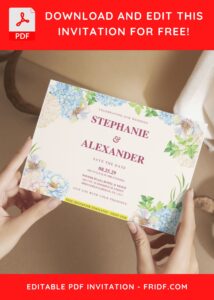 (Free Editable PDF) Striking Spring Garden Blooms Wedding Invitation Templates G