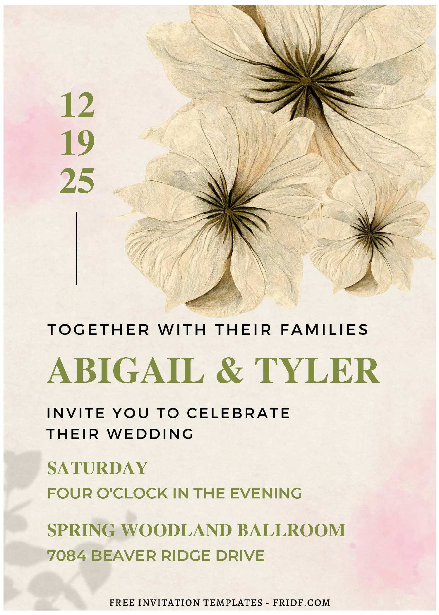 (Free Editable PDF) Urban Garden Wedding Invitation Templates - FRIDF ...