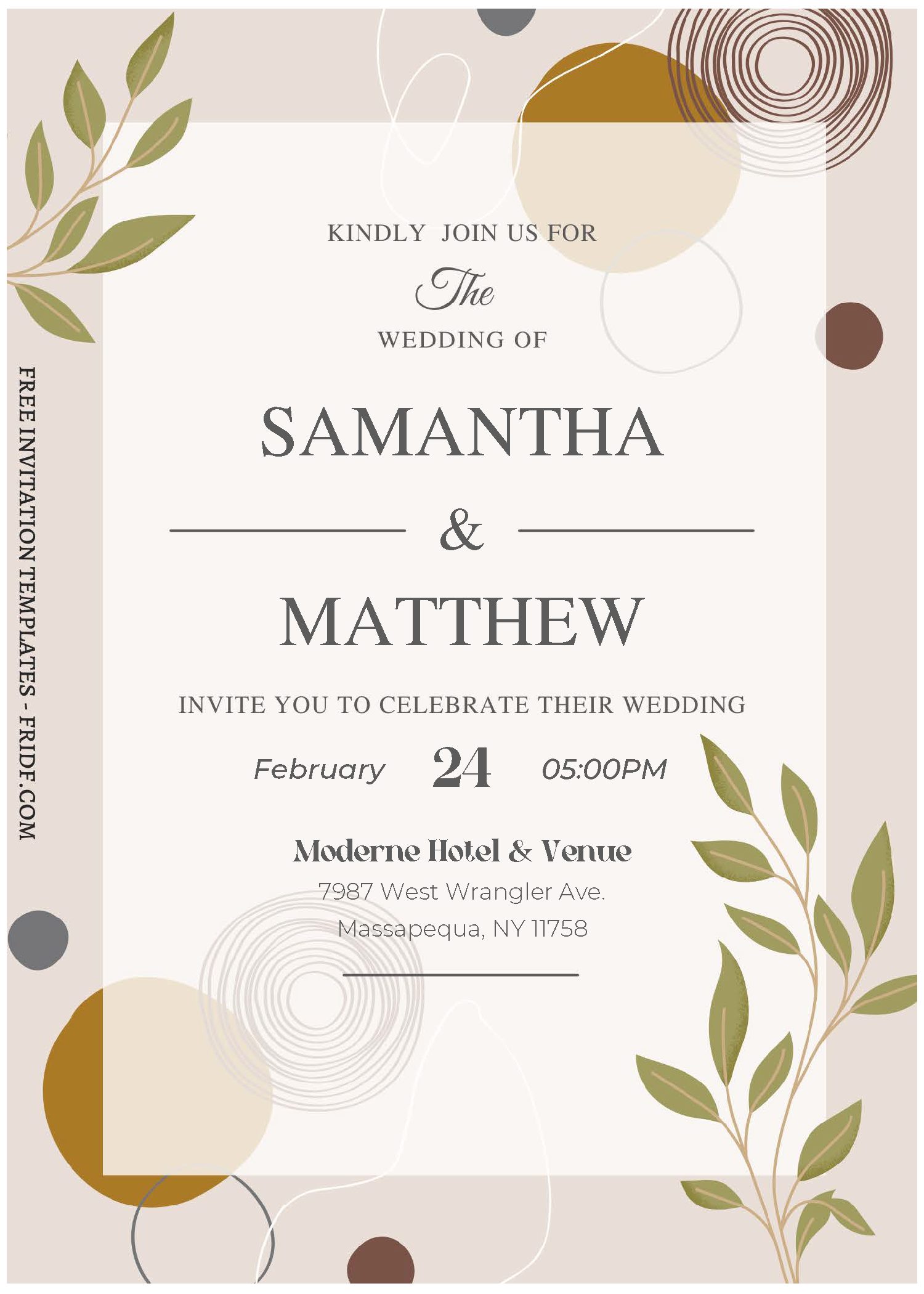 (Free Editable PDF) Stylish Ivory Boho Wedding Invitation Templates ...