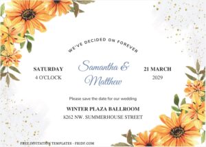 (Free Editable PDF) Delicate Spring Pansy Flower Wedding Invitation Templates A