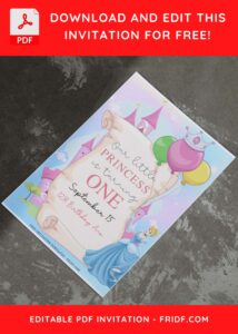 (Free Editable PDF) Enchanting Disney Princess Birthday Invitation Templates A