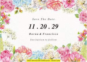 (Free Editable PDF) Floral Love Bird Wedding Invitation Templates A