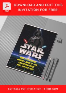 (Free Editable PDF) Epic Stormtrooper Star Wars Birthday Invitation Templates C