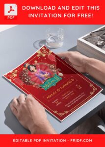 (Free Editable PDF) Enchanting Disney Mulan Birthday Invitation Templates J