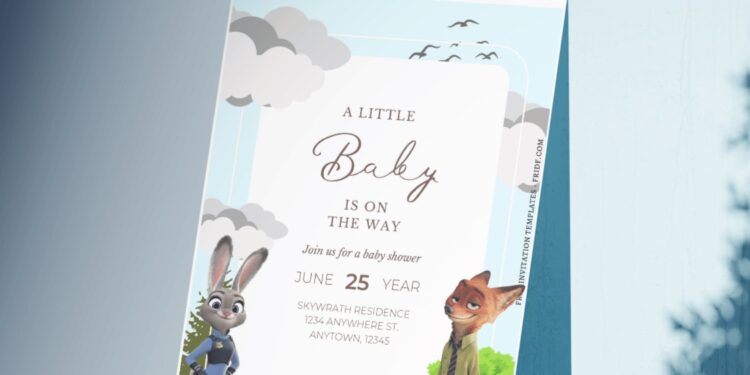 (Free Editable PDF) Nick And Judy Disney Zootopia Birthday Invitation Templates