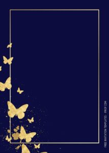 FREE 7+ Gold And Butterflies Wedding Invitation Templates