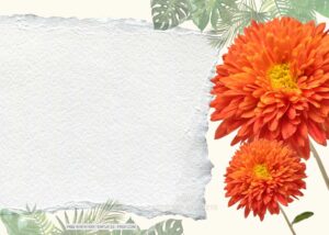 FREE Fresh Chrysantemum Wedding Invitation Templates